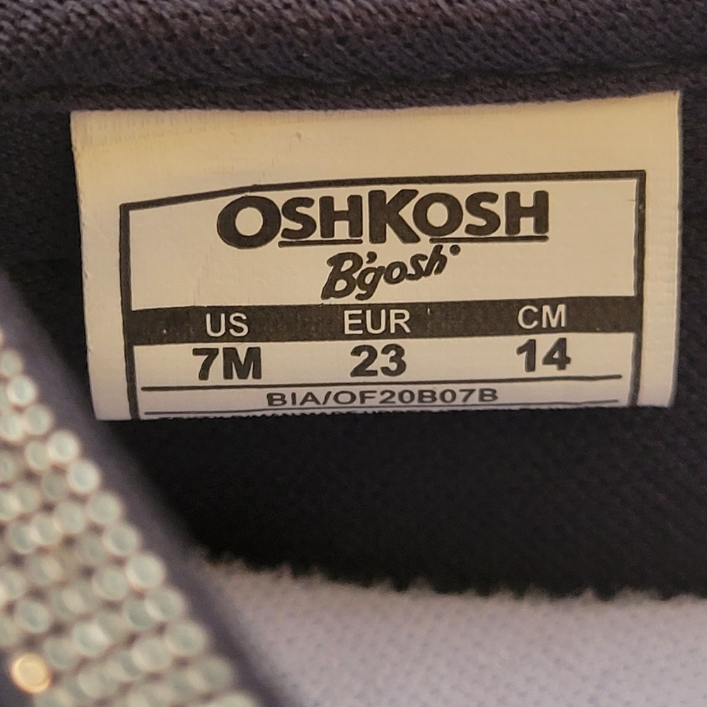 Oshkosh Bigosh Everplay navy blue sparkly Mary Janes girls size 7M - Picture 6 of 10